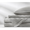 image:imagePure Bamboo California King Sheets Genuine 100 Organic Viscose Derived from Bamboo Bed Sheet Set Soft amp Cooling Double Stitching 2 Year Quality Promise California King SandJacquard Silver