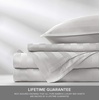 image:imagePure Bamboo California King Sheets Genuine 100 Organic Viscose Derived from Bamboo Bed Sheet Set Soft amp Cooling Double Stitching 2 Year Quality Promise California King SandJacquard White