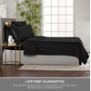 image:imagePure Bamboo California King Sheets Genuine 100 Organic Viscose Derived from Bamboo Bed Sheet Set Soft amp Cooling Double Stitching 2 Year Quality Promise California King SandBlack