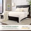 image:imagePure Bamboo California King Sheets Genuine 100 Organic Viscose Derived from Bamboo Bed Sheet Set Soft amp Cooling Double Stitching 2 Year Quality Promise California King SandIvory