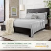image:imagePure Bamboo California King Sheets Genuine 100 Organic Viscose Derived from Bamboo Bed Sheet Set Soft amp Cooling Double Stitching 2 Year Quality Promise California King SandSilver Pearl