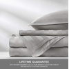 image:imagePure Bamboo California King Sheets Genuine 100 Organic Viscose Derived from Bamboo Bed Sheet Set Soft amp Cooling Double Stitching 2 Year Quality Promise California King SandJacquard Silver