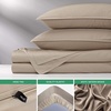 image:imagePure Bamboo California King Sheets Genuine 100 Organic Viscose Derived from Bamboo Bed Sheet Set Soft amp Cooling Double Stitching 2 Year Quality Promise California King SandSand