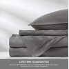 image:imagePure Bamboo California King Sheets Genuine 100 Organic Viscose Derived from Bamboo Bed Sheet Set Soft amp Cooling Double Stitching 2 Year Quality Promise California King SandJacquard Stone