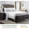image:imagePure Bamboo California King Sheets Genuine 100 Organic Viscose Derived from Bamboo Bed Sheet Set Soft amp Cooling Double Stitching 2 Year Quality Promise California King SandJacquard White