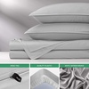 image:imagePure Bamboo California King Sheets Genuine 100 Organic Viscose Derived from Bamboo Bed Sheet Set Soft amp Cooling Double Stitching 2 Year Quality Promise California King SandSilver Pearl