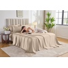 image:imagePure Bamboo California King Sheets Genuine 100 Organic Viscose Derived from Bamboo Bed Sheet Set Soft amp Cooling Double Stitching 2 Year Quality Promise California King SandAlmond