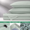 image:imagePure Bamboo California King Sheets Genuine 100 Organic Viscose Derived from Bamboo Bed Sheet Set Soft amp Cooling Double Stitching 2 Year Quality Promise California King SandSea Glass