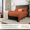 image:imagePure Bamboo California King Sheets Genuine 100 Organic Viscose Derived from Bamboo Bed Sheet Set Soft amp Cooling Double Stitching 2 Year Quality Promise California King SandTerracotta