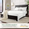 image:imagePure Bamboo California King Sheets Genuine 100 Organic Viscose Derived from Bamboo Bed Sheet Set Soft amp Cooling Double Stitching 2 Year Quality Promise California King SandWhite