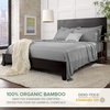 image:imagePure Bamboo California King Sheets Genuine 100 Organic Viscose Derived from Bamboo Bed Sheet Set Soft amp Cooling Double Stitching 2 Year Quality Promise California King SandStone Grey