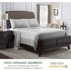 image:imagePure Bamboo California King Sheets Genuine 100 Organic Viscose Derived from Bamboo Bed Sheet Set Soft amp Cooling Double Stitching 2 Year Quality Promise California King SandJacquard Silver