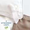 image:imagePure Bamboo Duvet Insert King Size 106x92 in  Ultra Soft Quilted Duvet Insert with 8 Corner amp Side Loops Double Stitching Satin Piping  Luxuriously Soft King LightweightKing Heavyweight