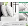 image:imageQueen Pillowcases by Pure Bamboo Genuine 100 Organic Viscose Derived from Bamboo Luxuriously Soft amp Cooling Double Stitching Envelope Closure 2 Queen Pillowcases Sea GlassWhite