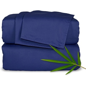 image:imagePure Bamboo California King Sheets Genuine 100 Organic Viscose Derived from Bamboo Bed Sheet Set Soft amp Cooling Double Stitching 2 Year Quality Promise California King SandCobalt Blue