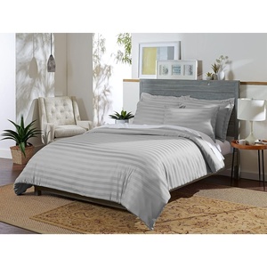 image:imageQueen Duvet Cover by Pure Bamboo 3 Piece Set Genuine 100 Organic Viscose Derived from Bamboo Luxuriously Soft and Cooling 2 Pillowcases Queen Silver PearlJacquard Silver