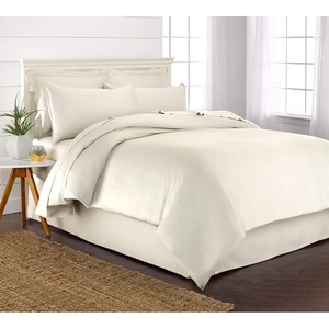 image:imageQueen Duvet Cover by Pure Bamboo 3 Piece Set Genuine 100 Organic Viscose Derived from Bamboo Luxuriously Soft and Cooling 2 Pillowcases Queen Silver PearlIvory