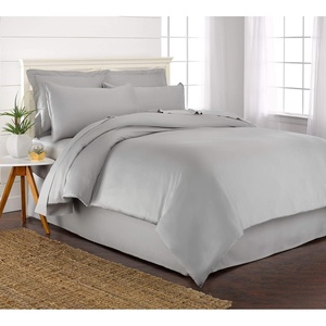 image:imageQueen Duvet Cover by Pure Bamboo 3 Piece Set Genuine 100 Organic Viscose Derived from Bamboo Luxuriously Soft and Cooling 2 Pillowcases Queen Silver PearlSilver Pearl
