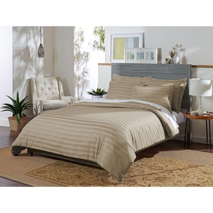 image:imageQueen Duvet Cover by Pure Bamboo 3 Piece Set Genuine 100 Organic Viscose Derived from Bamboo Luxuriously Soft and Cooling 2 Pillowcases Queen Silver PearlJacquard Sand