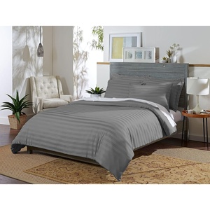 image:imageQueen Duvet Cover by Pure Bamboo 3 Piece Set Genuine 100 Organic Viscose Derived from Bamboo Luxuriously Soft and Cooling 2 Pillowcases Queen Silver PearlJacquard Stone