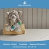 image:imageTwin Mattress Protector by PURE BAMBOO Waterproof  Viscose Derived from Bamboo Breathable Noiseless Mattress Cover Protects Against Moisture Spills Stains TwinCrib