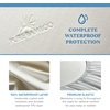 image:imageTwin Mattress Protector by PURE BAMBOO Waterproof  Viscose Derived from Bamboo Breathable Noiseless Mattress Cover Protects Against Moisture Spills Stains TwinCrib