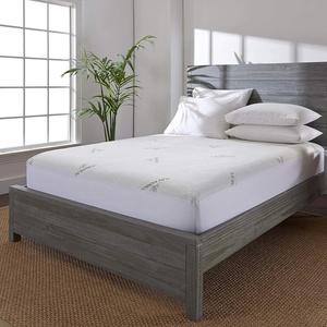 image:imageTwin Mattress Protector by PURE BAMBOO Waterproof  Viscose Derived from Bamboo Breathable Noiseless Mattress Cover Protects Against Moisture Spills Stains TwinTwin