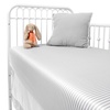 image:imageCrib Fitted Sheet by Pure Bamboo  Genuine 100 Organic Viscose Derived from Bamboo Luxuriously Soft Ultimate Cooling Fits Standard Size Crib Mattress PinkStripes