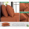 image:imageQueen Pillowcases by Pure Bamboo Genuine 100 Organic Viscose Derived from Bamboo Luxuriously Soft amp Cooling Double Stitching Envelope Closure 2 Queen Pillowcases StripesTerracotta