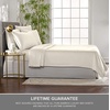 image:imageQueen Pillowcases by Pure Bamboo Genuine 100 Organic Viscose Derived from Bamboo Luxuriously Soft amp Cooling Double Stitching Envelope Closure 2 Queen Pillowcases StripesIvory