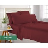 image:imageQueen Pillowcases by Pure Bamboo Genuine 100 Organic Viscose Derived from Bamboo Luxuriously Soft amp Cooling Double Stitching Envelope Closure 2 Queen Pillowcases StripesMerlot