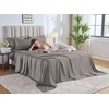 image:imageQueen Pillowcases by Pure Bamboo Genuine 100 Organic Viscose Derived from Bamboo Luxuriously Soft amp Cooling Double Stitching Envelope Closure 2 Queen Pillowcases StripesGraphite