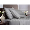 image:imageQueen Pillowcases by Pure Bamboo Genuine 100 Organic Viscose Derived from Bamboo Luxuriously Soft amp Cooling Double Stitching Envelope Closure 2 Queen Pillowcases StripesJacquard Silver