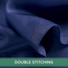 image:imageQueen Pillowcases by Pure Bamboo Genuine 100 Organic Viscose Derived from Bamboo Luxuriously Soft amp Cooling Double Stitching Envelope Closure 2 Queen Pillowcases StripesCobalt Blue