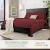 image:imageQueen Pillowcases by Pure Bamboo Genuine 100 Organic Viscose Derived from Bamboo Luxuriously Soft amp Cooling Double Stitching Envelope Closure 2 Queen Pillowcases StripesMerlot