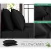 image:imageQueen Pillowcases by Pure Bamboo Genuine 100 Organic Viscose Derived from Bamboo Luxuriously Soft amp Cooling Double Stitching Envelope Closure 2 Queen Pillowcases StripesBlack