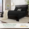 image:imageQueen Pillowcases by Pure Bamboo Genuine 100 Organic Viscose Derived from Bamboo Luxuriously Soft amp Cooling Double Stitching Envelope Closure 2 Queen Pillowcases StripesBlack
