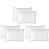 image:imageQueen Pillowcases by Pure Bamboo Genuine 100 Organic Viscose Derived from Bamboo Luxuriously Soft amp Cooling Double Stitching Envelope Closure 2 Queen Pillowcases StripesWhite