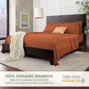 image:imageQueen Pillowcases by Pure Bamboo Genuine 100 Organic Viscose Derived from Bamboo Luxuriously Soft amp Cooling Double Stitching Envelope Closure 2 Queen Pillowcases StripesTerracotta