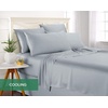 image:imageQueen Pillowcases by Pure Bamboo Genuine 100 Organic Viscose Derived from Bamboo Luxuriously Soft amp Cooling Double Stitching Envelope Closure 2 Queen Pillowcases StripesSterling Blue