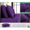 image:imageQueen Pillowcases by Pure Bamboo Genuine 100 Organic Viscose Derived from Bamboo Luxuriously Soft amp Cooling Double Stitching Envelope Closure 2 Queen Pillowcases StripesPurple