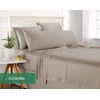 image:imageQueen Pillowcases by Pure Bamboo Genuine 100 Organic Viscose Derived from Bamboo Luxuriously Soft amp Cooling Double Stitching Envelope Closure 2 Queen Pillowcases StripesSand
