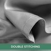 image:imageQueen Pillowcases by Pure Bamboo Genuine 100 Organic Viscose Derived from Bamboo Luxuriously Soft amp Cooling Double Stitching Envelope Closure 2 Queen Pillowcases StripesStone Grey