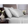image:imageQueen Pillowcases by Pure Bamboo Genuine 100 Organic Viscose Derived from Bamboo Luxuriously Soft amp Cooling Double Stitching Envelope Closure 2 Queen Pillowcases StripesJacquard White