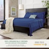 image:imageQueen Pillowcases by Pure Bamboo Genuine 100 Organic Viscose Derived from Bamboo Luxuriously Soft amp Cooling Double Stitching Envelope Closure 2 Queen Pillowcases StripesCobalt Blue