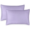 image:imageQueen Pillowcases by Pure Bamboo Genuine 100 Organic Viscose Derived from Bamboo Luxuriously Soft amp Cooling Double Stitching Envelope Closure 2 Queen Pillowcases StripesLavender