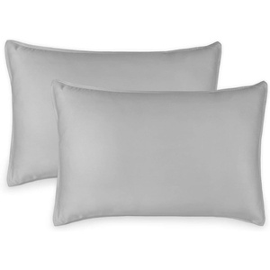 image:imageQueen Pillowcases by Pure Bamboo Genuine 100 Organic Viscose Derived from Bamboo Luxuriously Soft amp Cooling Double Stitching Envelope Closure 2 Queen Pillowcases StripesSilver Pearl