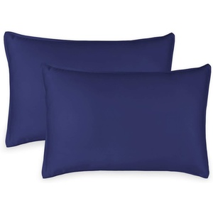 image:imageQueen Pillowcases by Pure Bamboo Genuine 100 Organic Viscose Derived from Bamboo Luxuriously Soft amp Cooling Double Stitching Envelope Closure 2 Queen Pillowcases StripesCobalt Blue