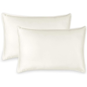 image:imageQueen Pillowcases by Pure Bamboo Genuine 100 Organic Viscose Derived from Bamboo Luxuriously Soft amp Cooling Double Stitching Envelope Closure 2 Queen Pillowcases StripesIvory