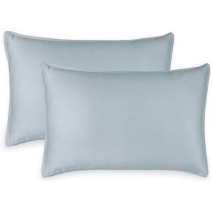 image:imageQueen Pillowcases by Pure Bamboo Genuine 100 Organic Viscose Derived from Bamboo Luxuriously Soft amp Cooling Double Stitching Envelope Closure 2 Queen Pillowcases StripesSterling Blue